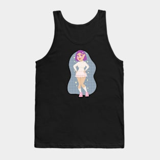 Cute beautiful girl skirt design Tank Top